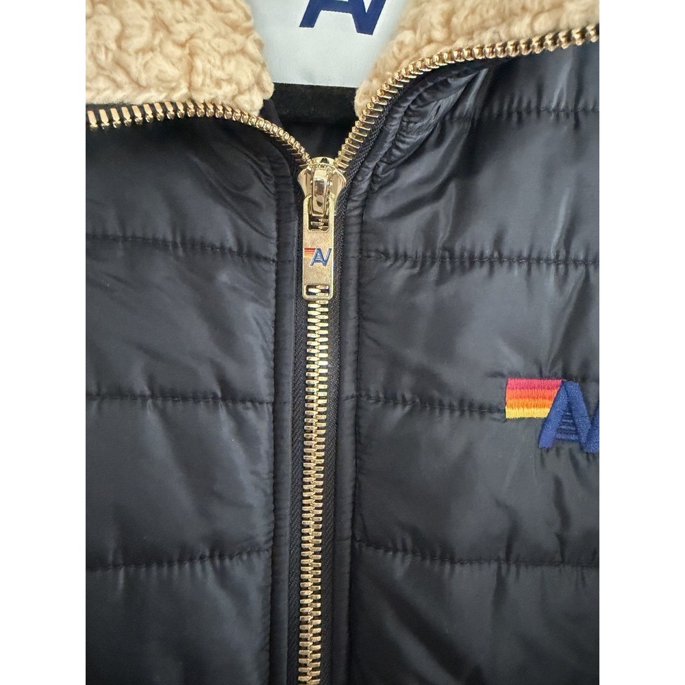 Aviator Nation Sunburst Puffer Jacket Black Women's Size Large - Picture 12 of 16